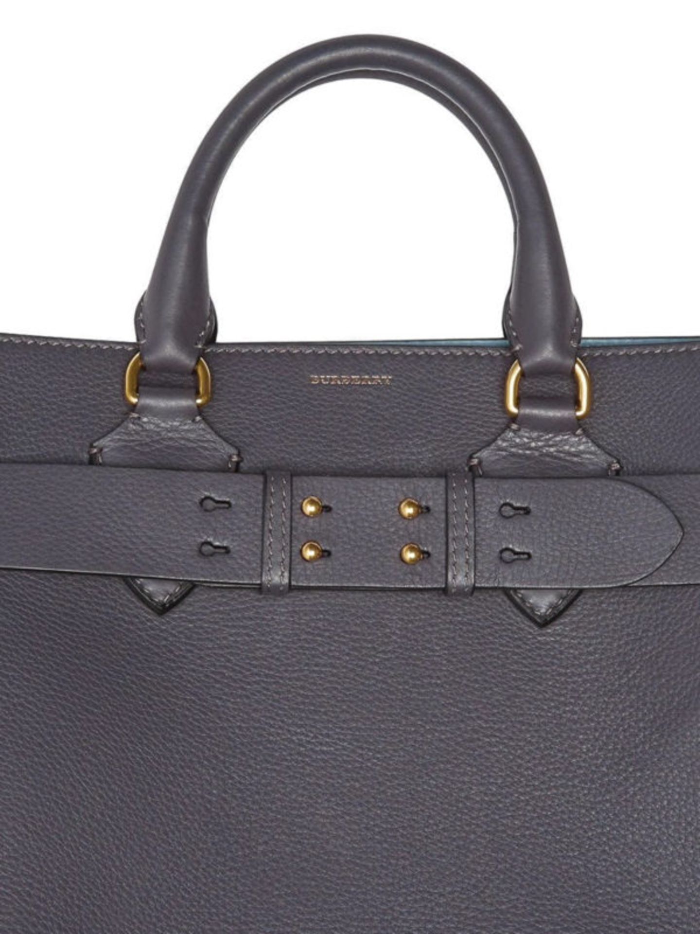 Genuine Burberry The Medium leather Belt Bag. Charcoal grey and baby blue. - Image 3 of 13