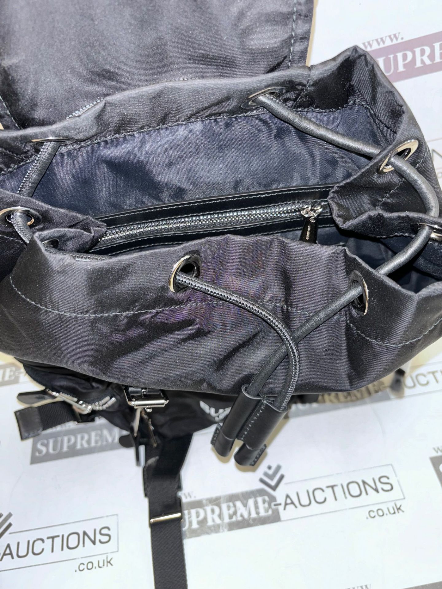 Genuine Burberry Medium Rucksack In Technical Nylon And Leather - Image 8 of 9