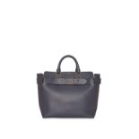 Genuine Burberry The Medium leather Belt Bag. Charcoal grey and baby blue.