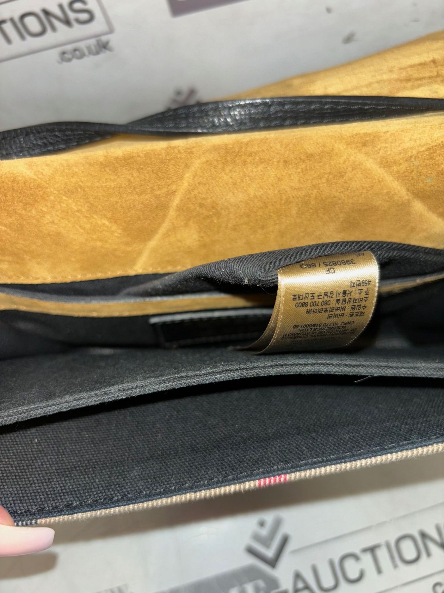 Genuine Burberry Macken Leather and House Check Crossbody Bag - Image 8 of 8