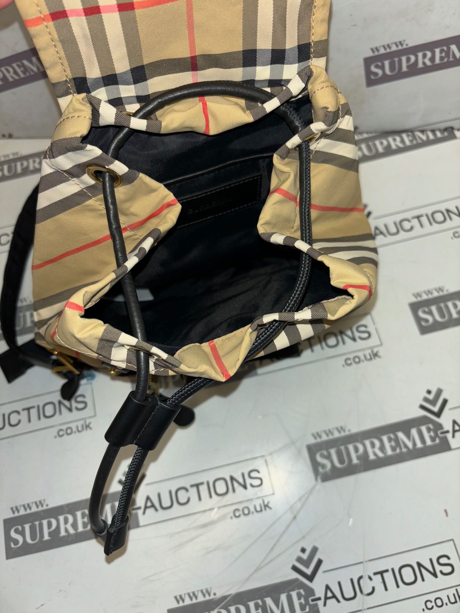 Genuine Burberry Vintage Check Mini Backpack - Image 5 of 5