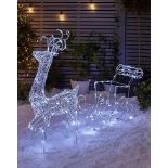 Outdoor Reindeer and Sleigh White - ER27