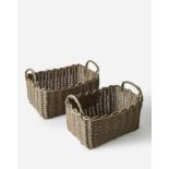 Set of Two Woven Storage Basket - ER27