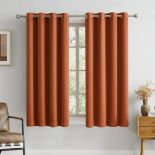 Terracotta Curtains-Rust Blackout Curtains - ER22