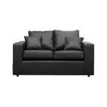 Alicante leather 2 seater sofa - Black - ER23