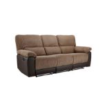 Harlow 3 Seater Recliner Sofa - Charcoal - ER23 *Colour is charcoal