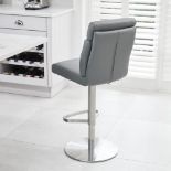 Portland Faux Leather Gaslift Barstool Grey - ER26