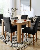 Pair of Ava Faux Leather Pair of Dining Chairs Black - ER27