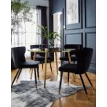 Pair of Joanna Hope Etienne Dining Chairs Black - ER26