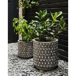 Set of 2 Small + Larger Planters- ER22 *Design may vary