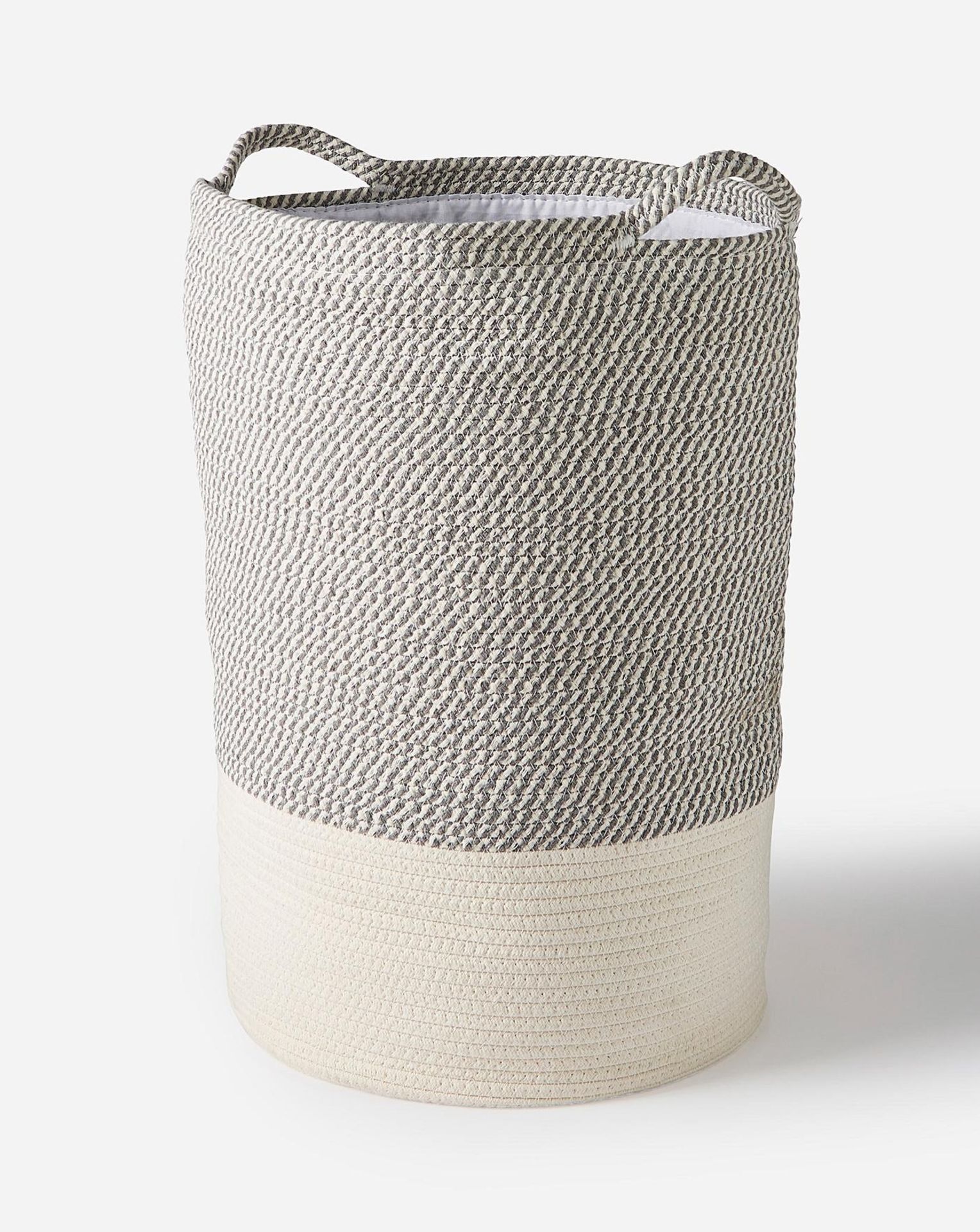 Grey Cotton Rope Laundry Hamper - ER22