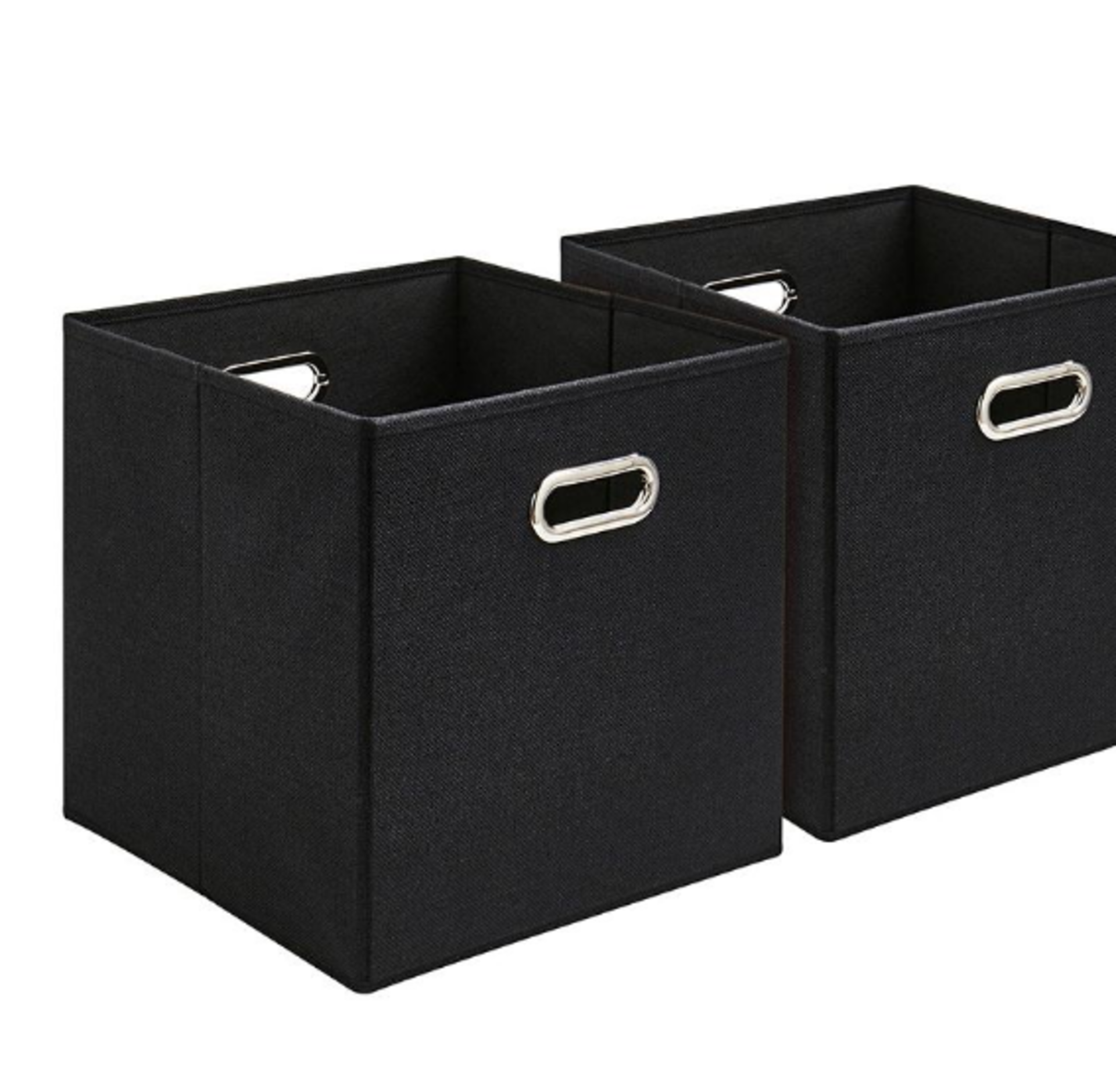 Set of 2 Faux Linen Storage Baskets - ER22