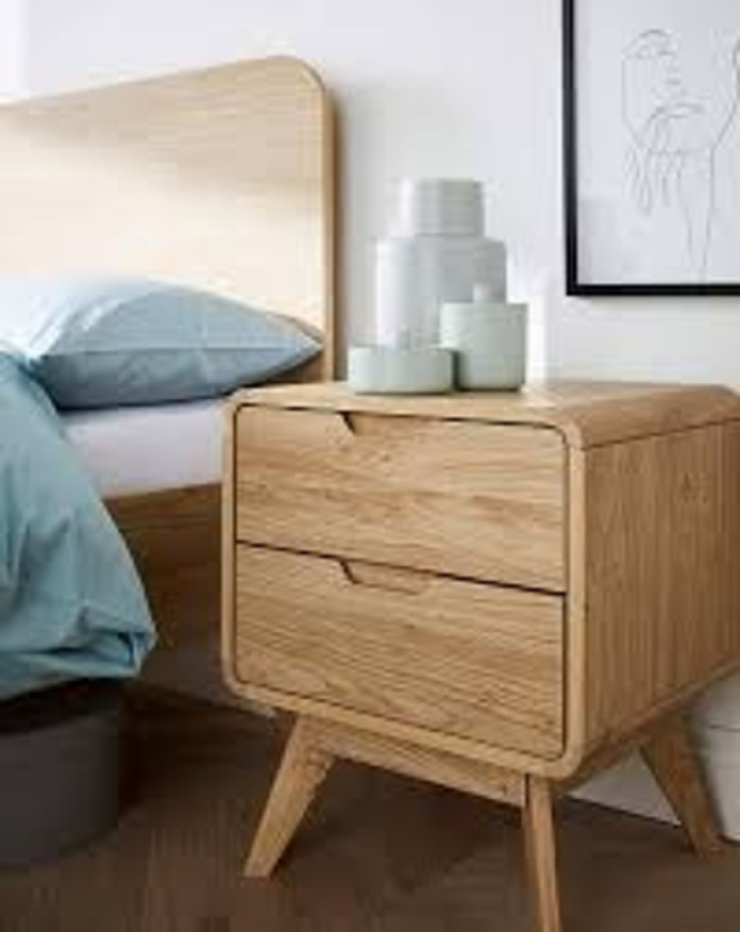 Gray & Osbourn No.157 Oslo Bedside Table Oak - ER26