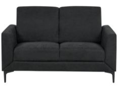 Alicante Fabric 2 seater sofa - Black - ER23