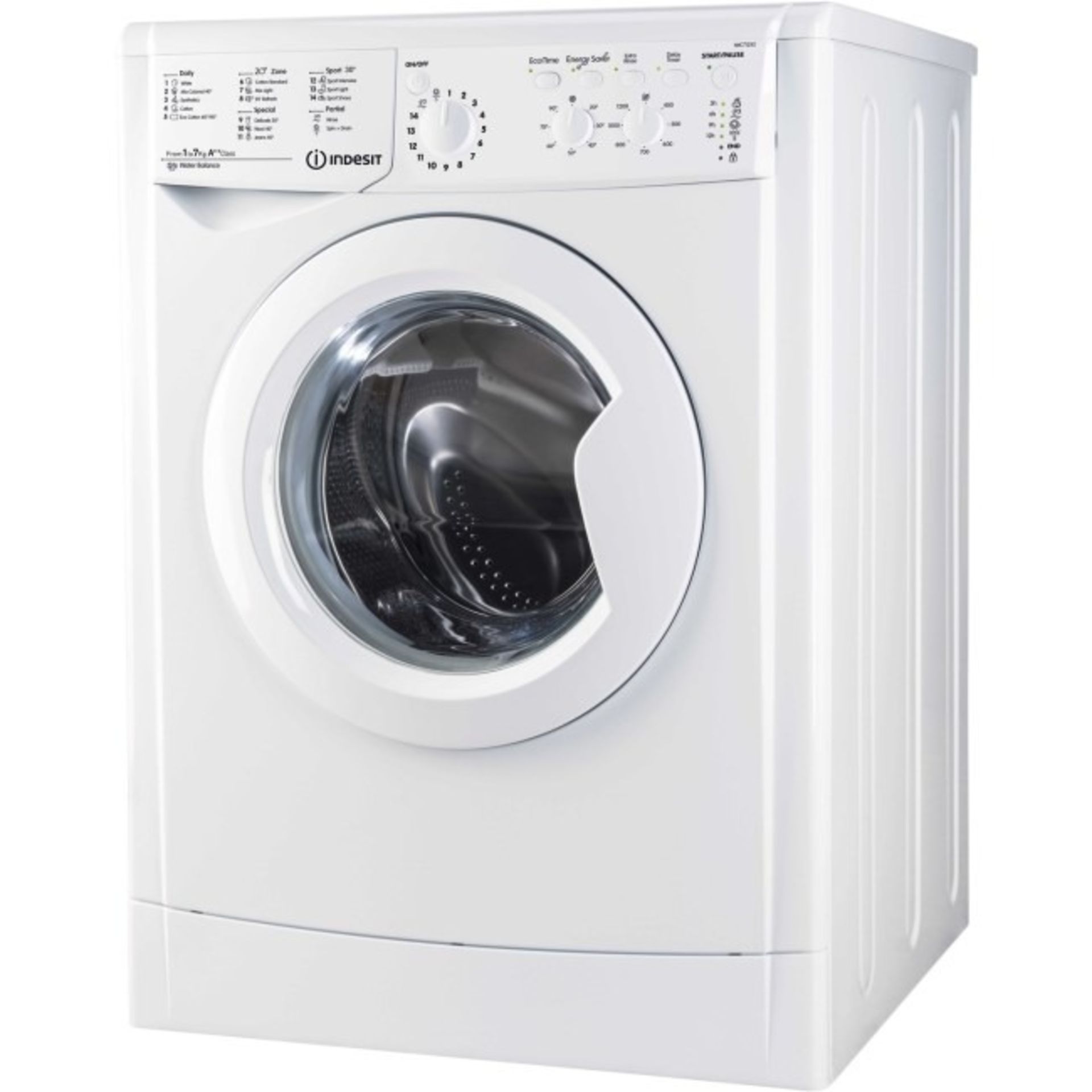 INDESIT 7kg Ecotime Washing Machine WHITE - ER25