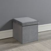 Brushed Velvet Storage Box Cube - ER27