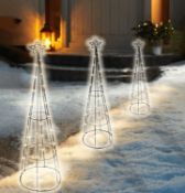 Christmas Tree Pathway Pyramid Cone Warm White - ER27 *Design May Vary
