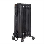 7 Fin 1500W Oil Filled Radiator - Black - ER23B