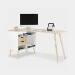 White Oak Effect Computer Desk - ER33