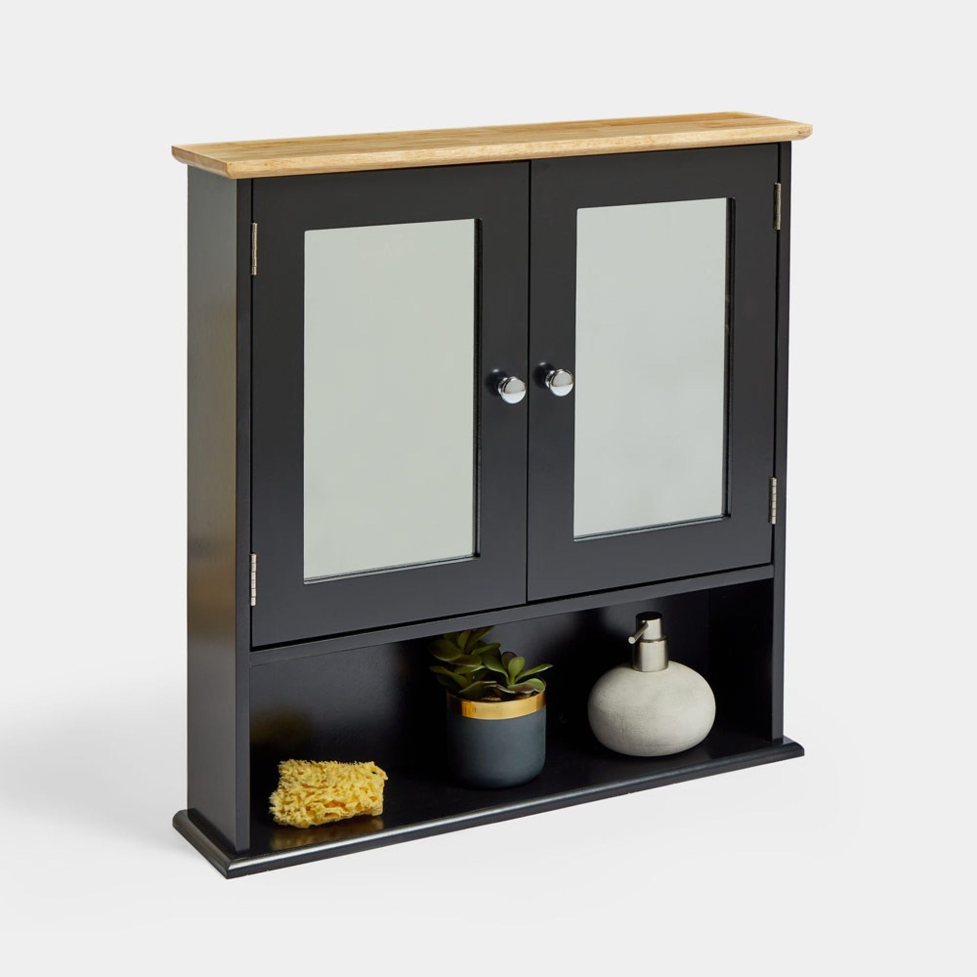 Shrewsbury Black Mirrored Bathroom Cabinet - ER34