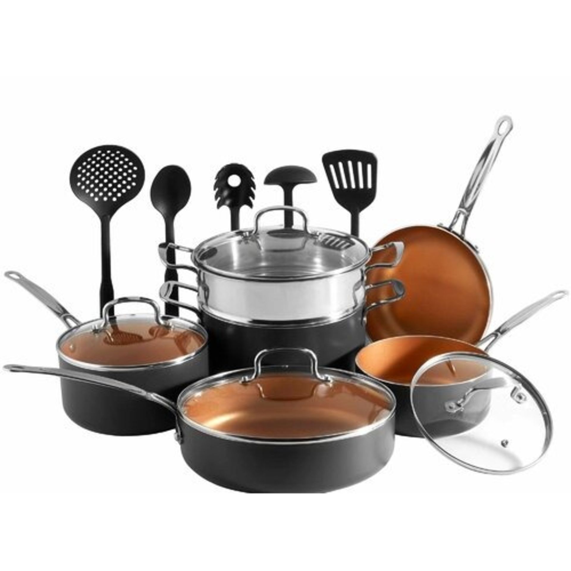 11pc Copper Cookware Set - ER33