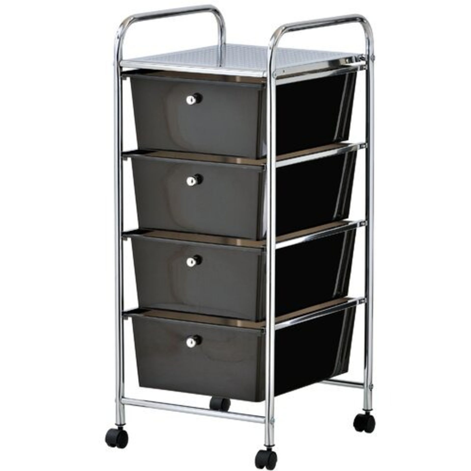 4 Drawer Trolley - Black - ER51