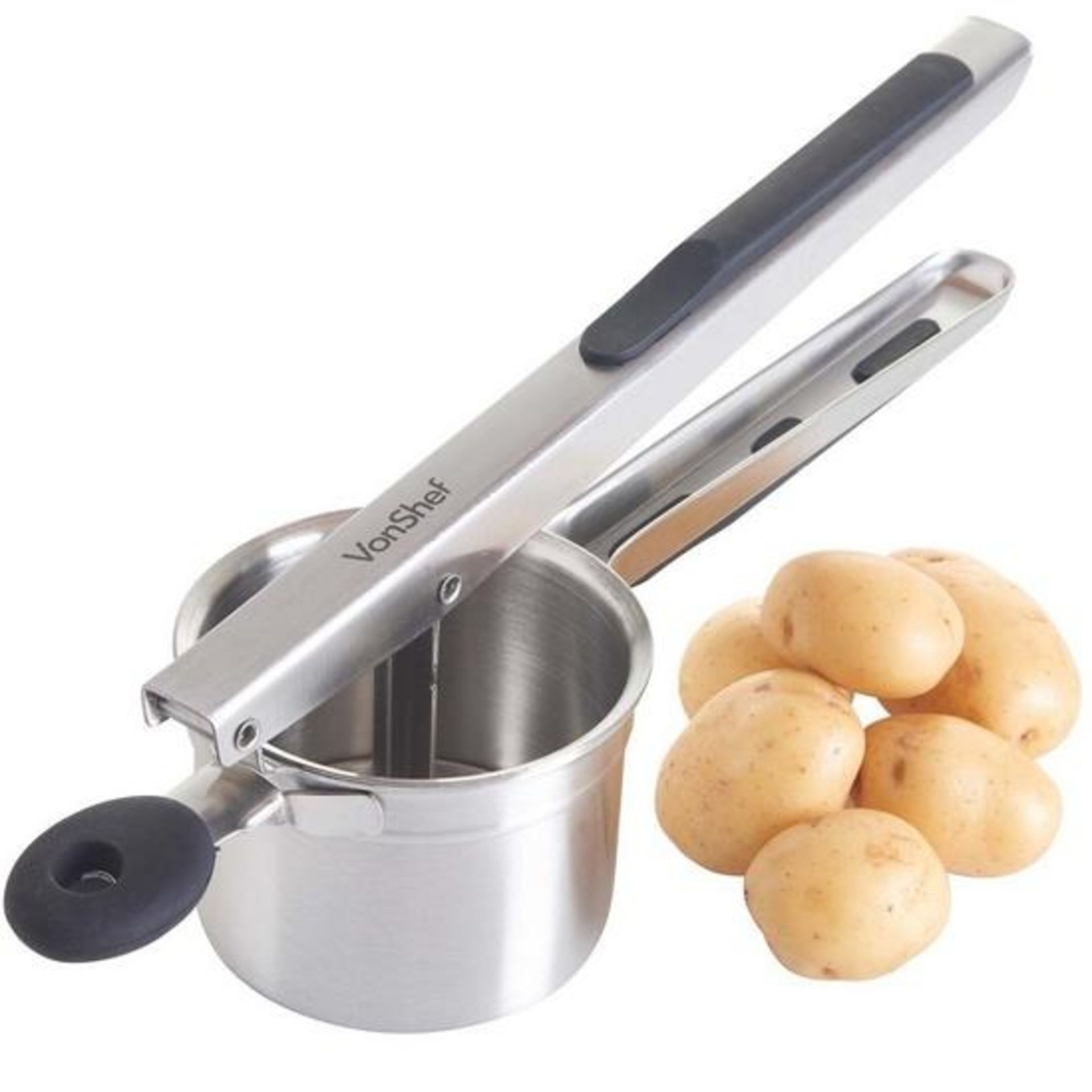 Soft-Grip Stainless-Steel Potato Ricer Masher - ER38