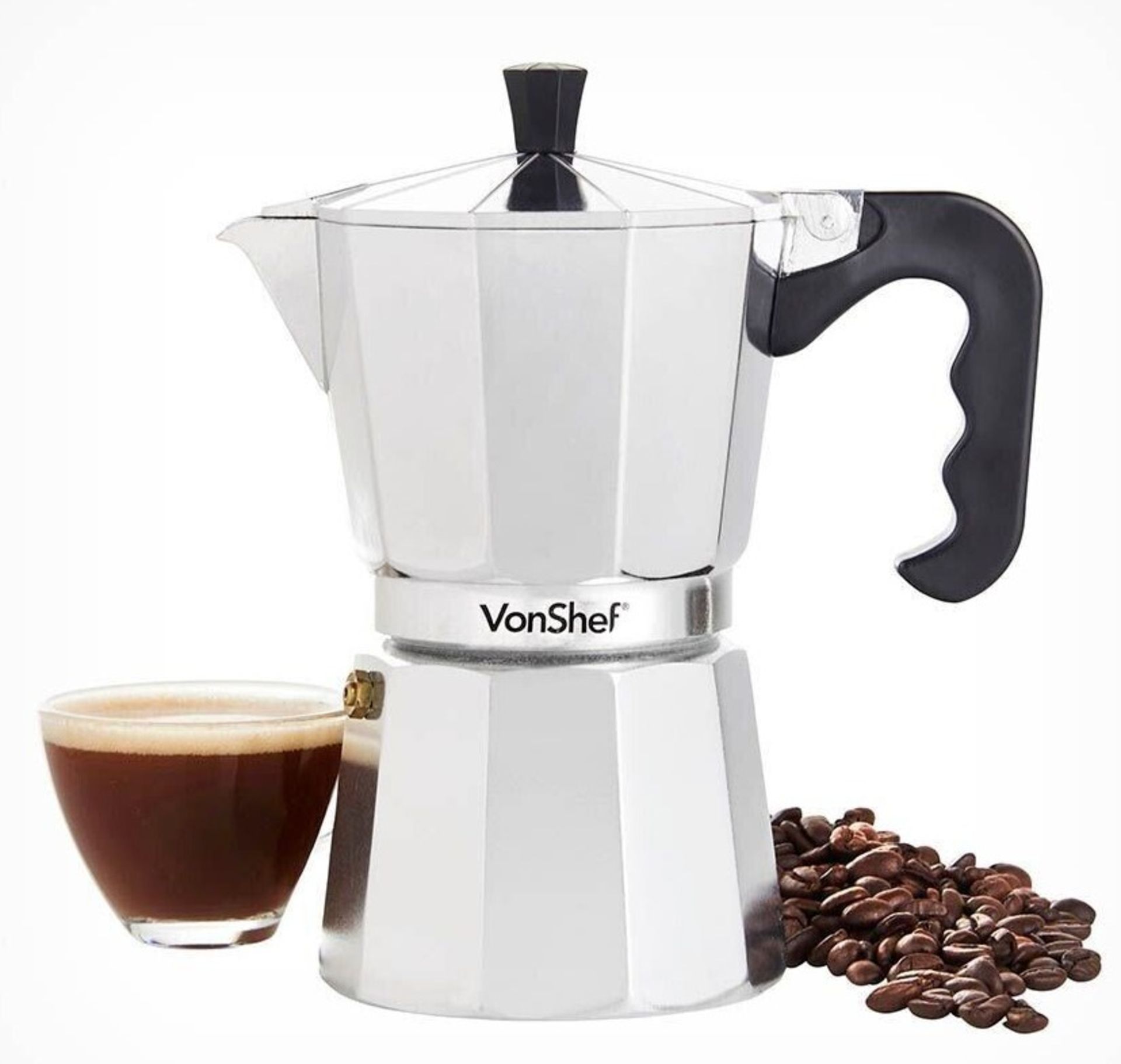 6 Cup 300ml Stainless Steel Espresso Coffee Maker - ER38