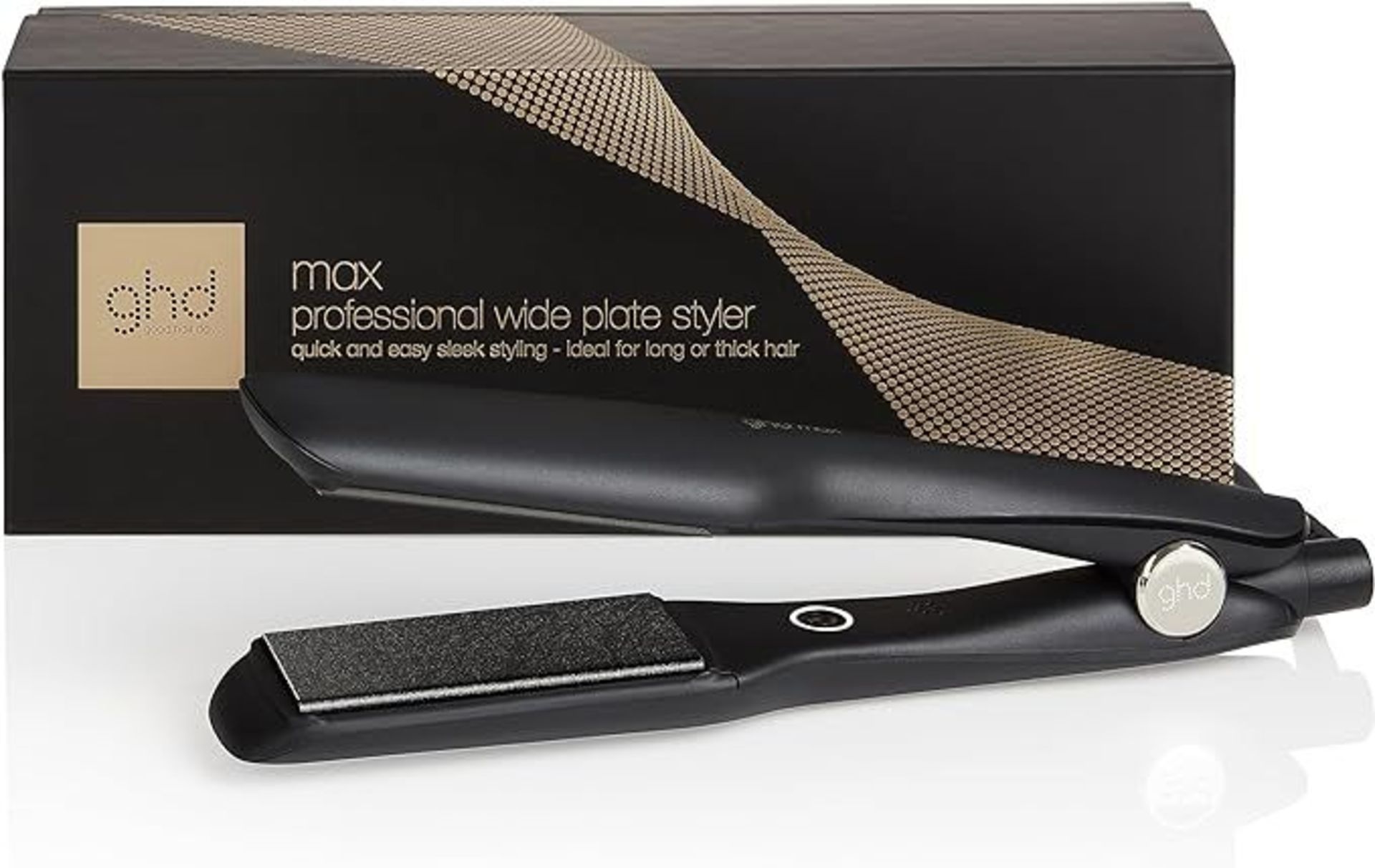 ghd Max Wide Plate Hair Straightener - 70% Larger Ceramic Plates For Smooth Sleek Results, Ideal For