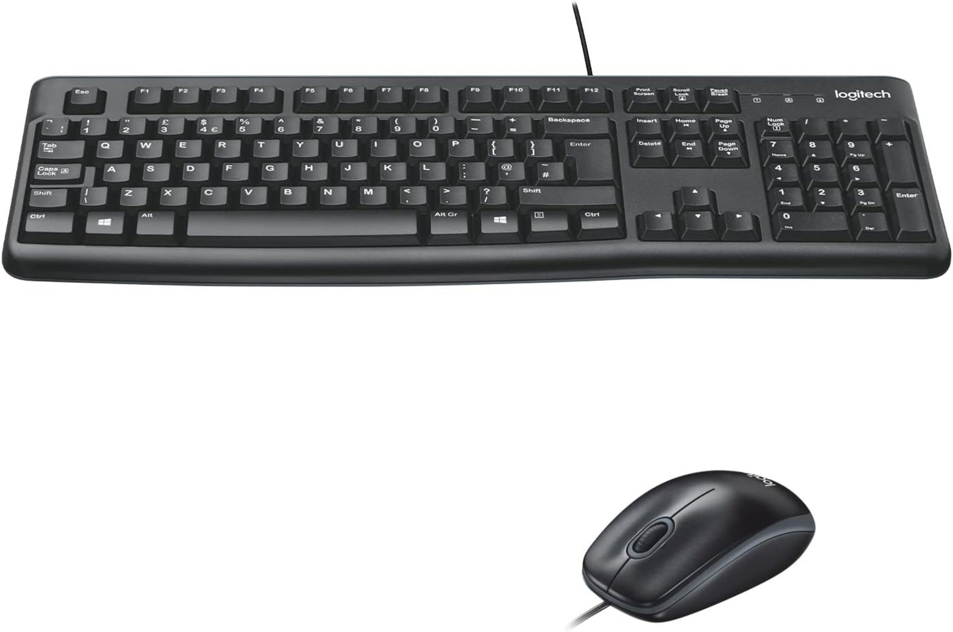 5x BRAND NEW FACTORY SEALED LOGITECH MK120 Wired Keyboard and Mouse Combo for Windows. RRP £24.99