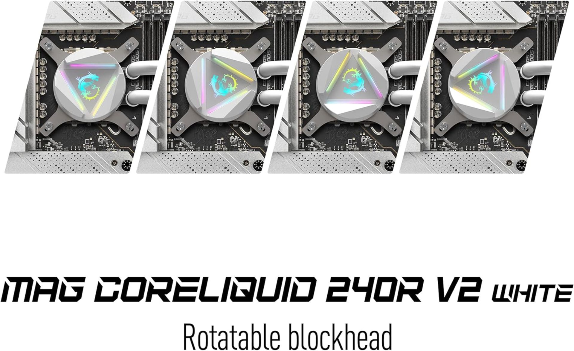 2x BRAND NEW FACTORY SEALED MSI MAG Coreliquid 240R V2 White 240MM AIO Liquid CPU Cooler. RRP £87.98 - Image 2 of 7