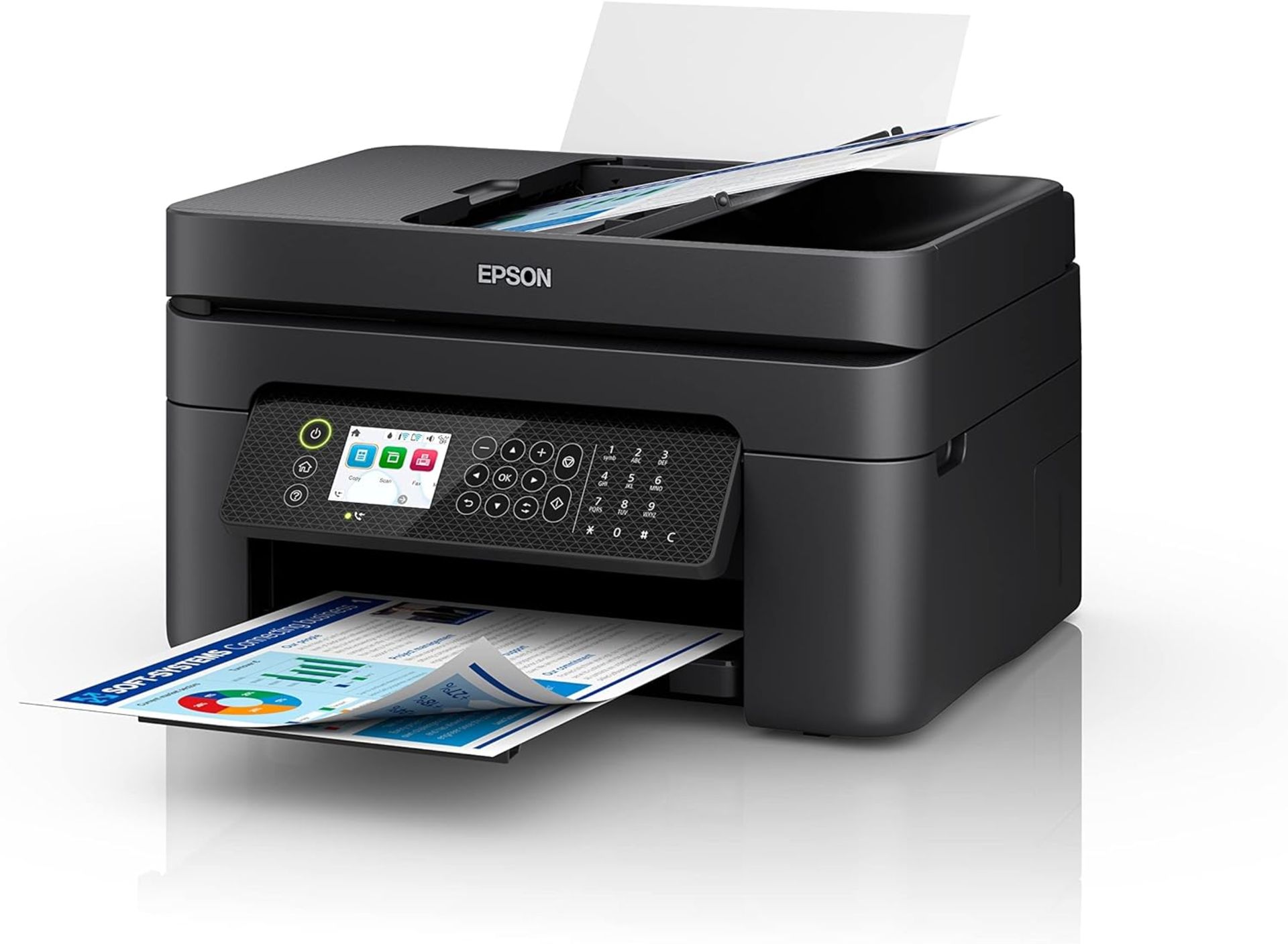 EPSON WF-2950DWF A4 Multifunction Wireless Inkjet Printer. RRP £99.99. (R6R). COMPACT AND - Image 3 of 9