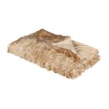Faux Fur Bedspread 150 x 200 cm Light Brown DELICE RRP £200 - ER23