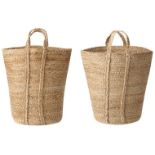 Set of 2 Jute Baskets Natural ORNACH RRP £100 - ER20