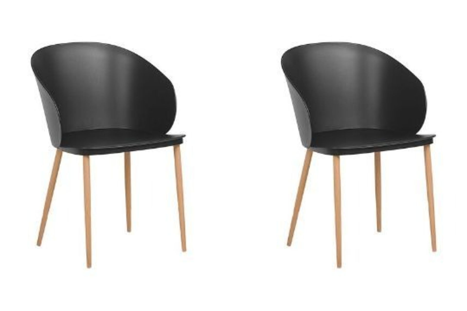 Blaykee Set of 2 Dining Chairs Black. - ER23. RRP £199.99