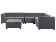 Left Hand 7 Seater Modular Garden Corner Sofa Set Grey AREZZO RRP £2000 - ER20