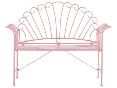 Metal Garden Bench Pink 125 cm CAVINIA RRP £200 - ER20
