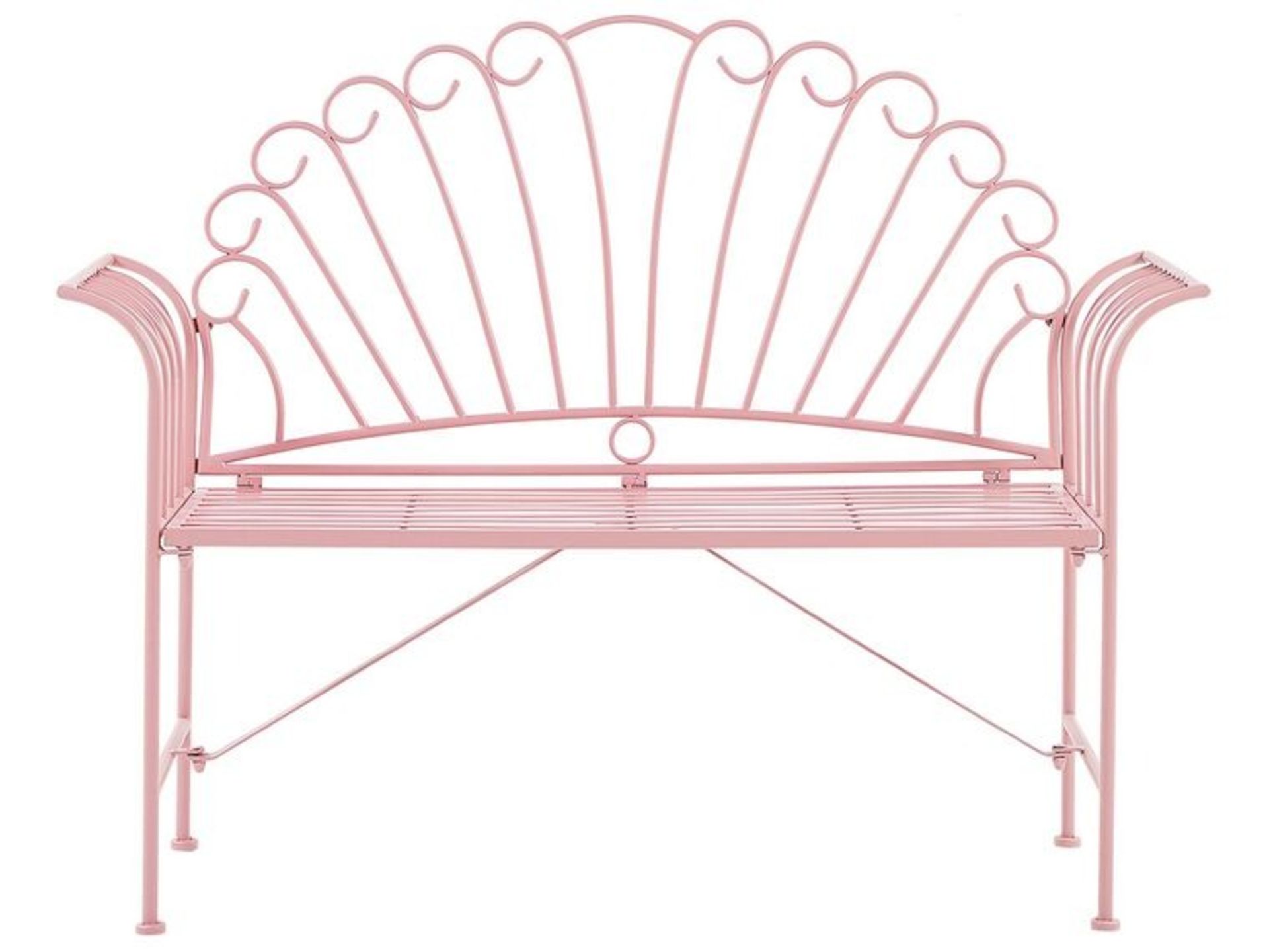 Metal Garden Bench Pink 125 cm CAVINIA RRP £200 - ER20