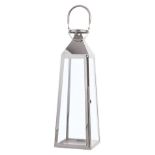 Steel Candle Lantern 42 cm Silver MUNOZ RRP £100 - ER20