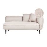 Right Hand Boucle Chaise Lounge Light Beige CHEVANNES RRP £990 - ER23