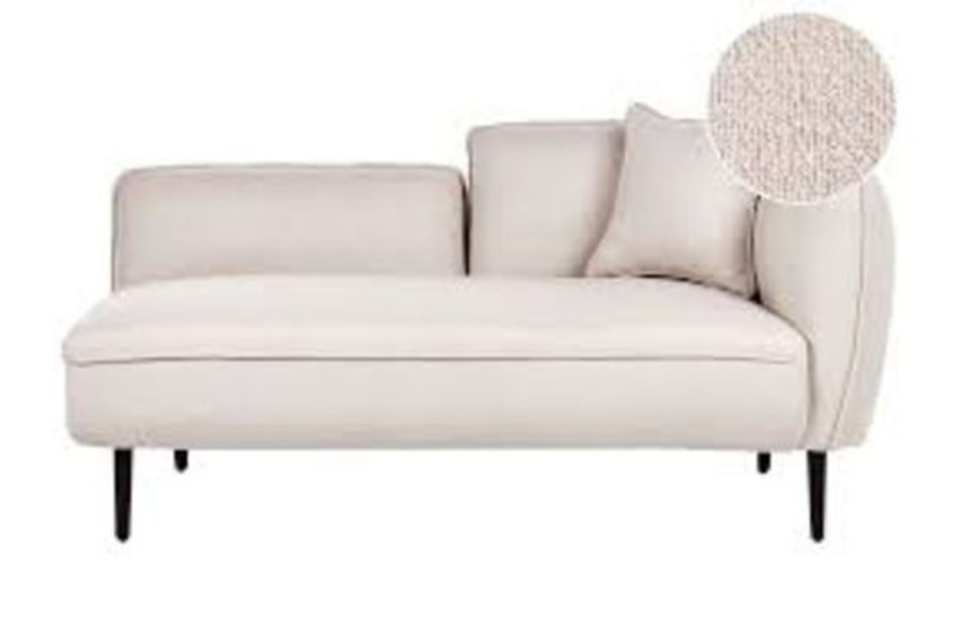 Right Hand Boucle Chaise Lounge Light Beige CHEVANNES RRP £990 - ER23