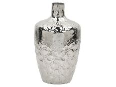 Metal Flower Vase 33 cm Silver INSHAS RRP £50 - ER20
