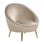 Velvet Accent Chair Taupe LANGA RRP £350 - ER20