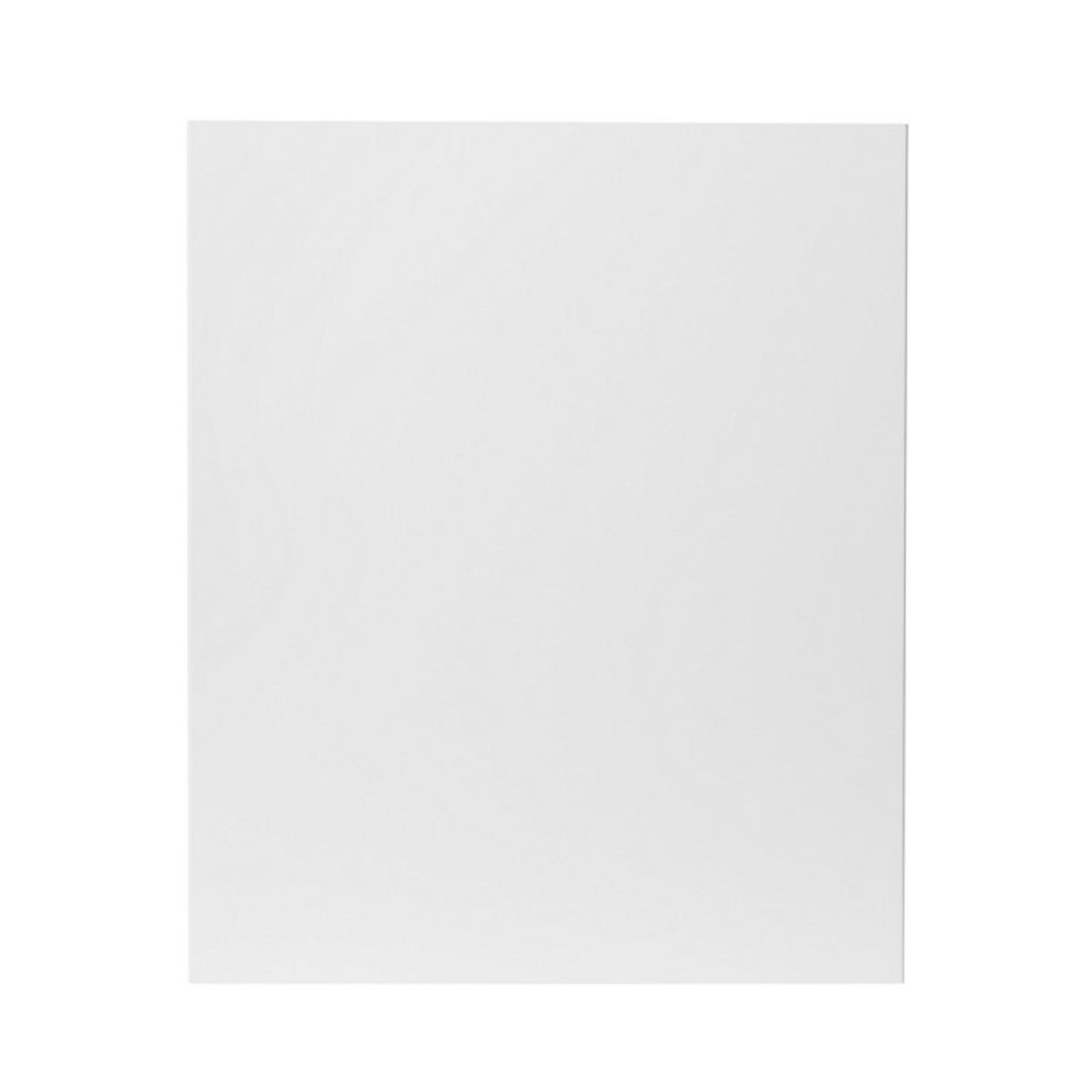 GoodHome Stevia Gloss white slab Highline Cabinet door (W)600mm (H)715mm (T)18mm - ER45