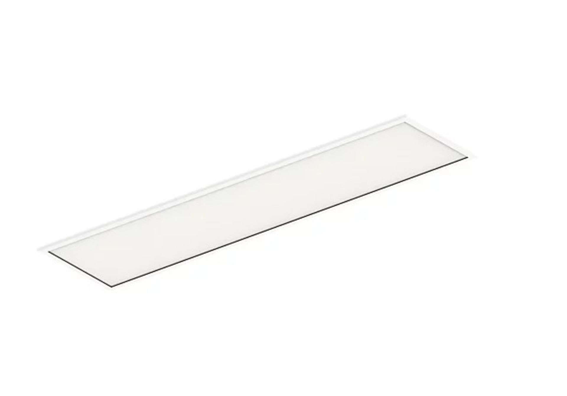 Jemison Matt White Aluminium effect Rectangular Neutral white LED Light panel (L)1195mm - ER40