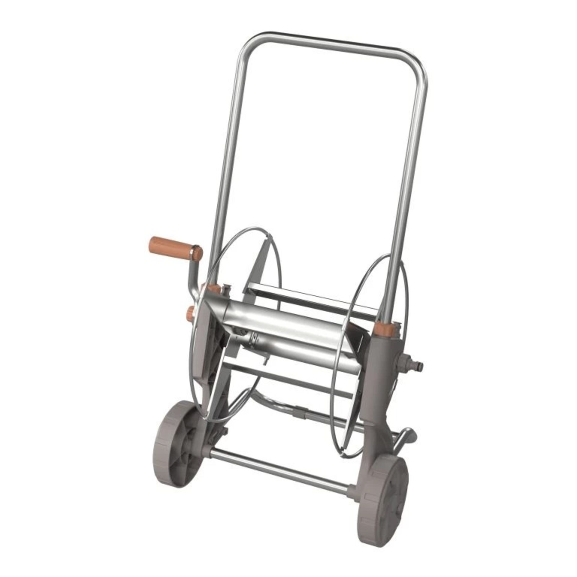 GoodHome Watering Freestanding Empty Hose Cart With Wheels - ER45