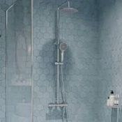 GAINSBOROUGH ROUND DUAL OUTLET HP REAR-FED EXPOSED CHROME THERMOSTATIC MIXER SHOWER - ER41