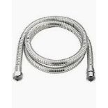 SWIRL BATHROOM MIXER TAP HOSE POLISHED STAINLESS STEEL 10MM X 1.5M -ER41