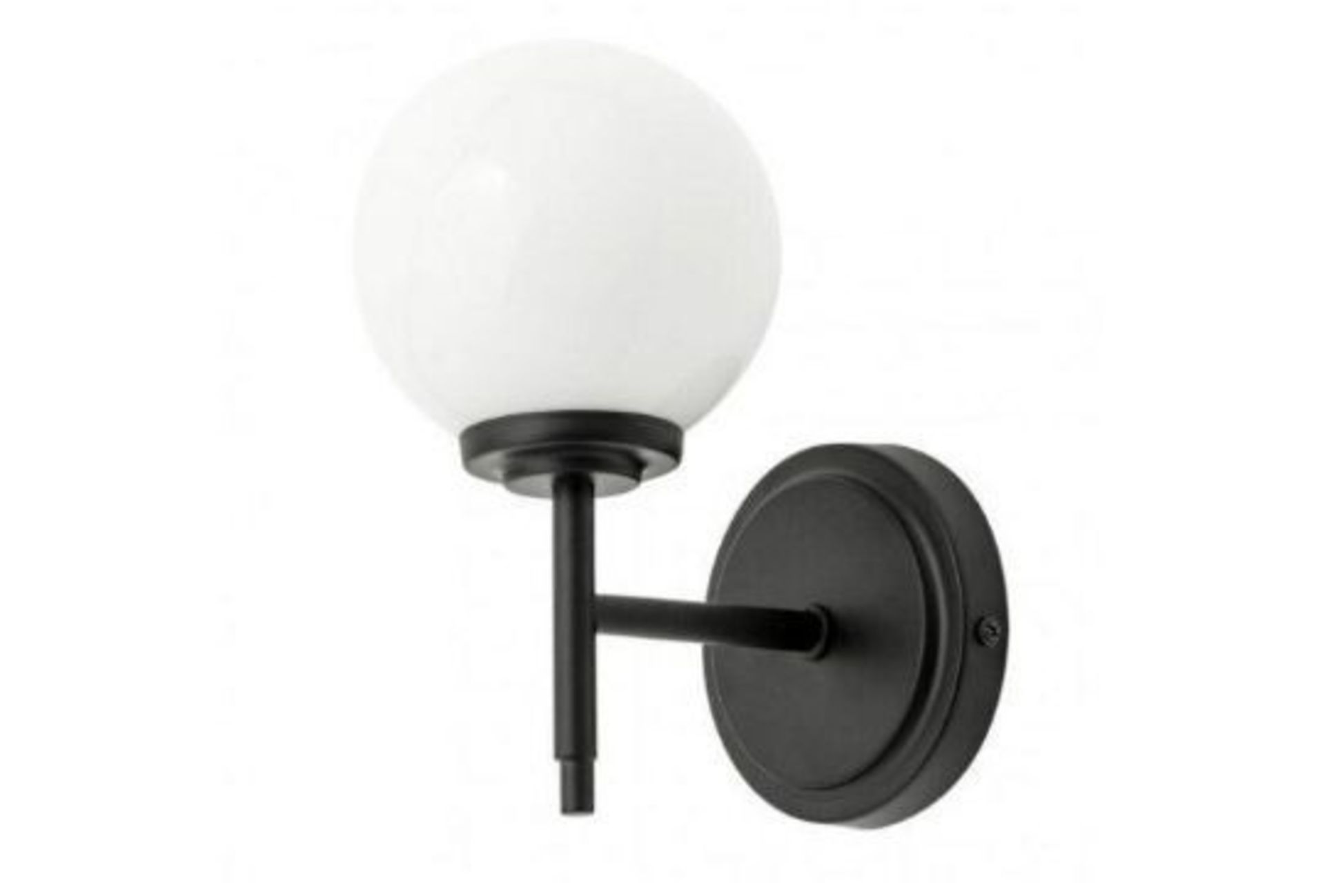 Litecraft Preston Black Bathroom Globe Wall Light (ER44)