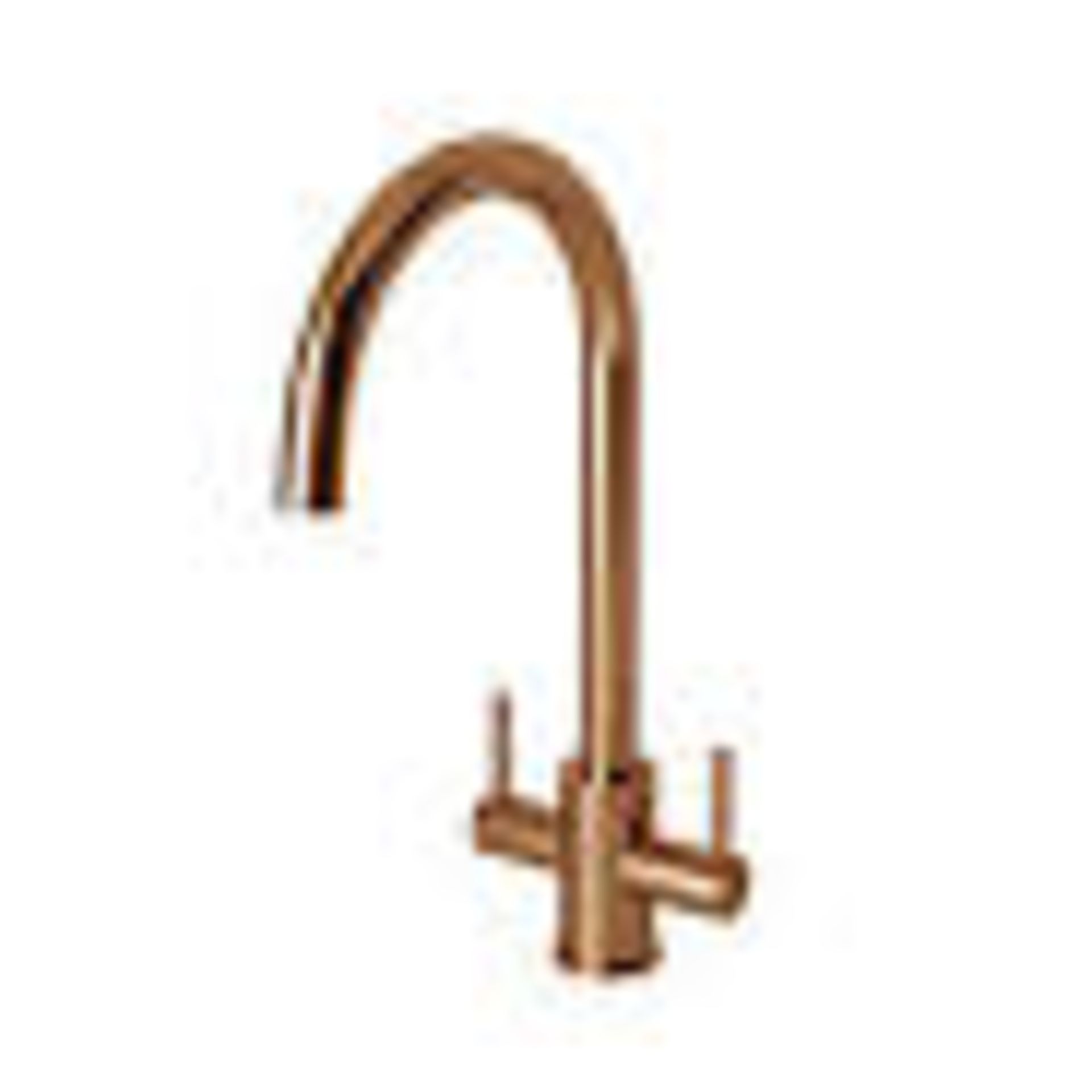 Kersin Adria Brushed Copper Twin Lever Kitchen Mixer Tap - ER41